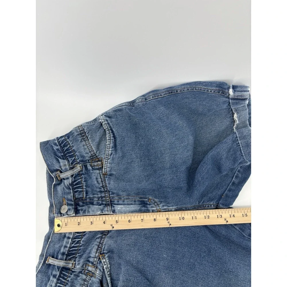 Vintage Jordache Stone Cuffed Baggy Denim Jean High Rise Shorts Sz 6 Y2K Momcore